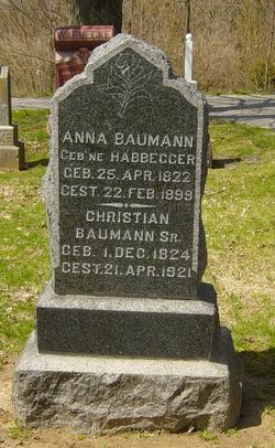 Anna <I>Habbegger</I> Baumann 