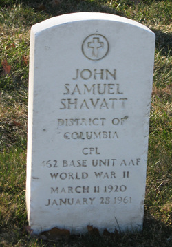 Corp John Samuel “Johnny” Shavatt 