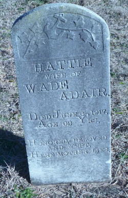 Harriet “Hattie” <I>Adams</I> Adair 