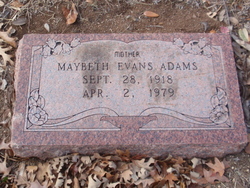 Maybeth <I>Evans</I> Adams 