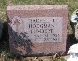 Rachel I. <I>Hodgman</I> Lumbert 