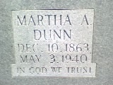 Martha Ann “Mattie” <I>Patton</I> Dunn 