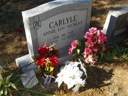 Annie Lou <I>Nicklas</I> Carlyle 