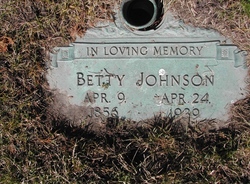 Betty <I>Johnston</I> Johnson 