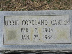 Urrie Irene <I>Copeland</I> Carter 