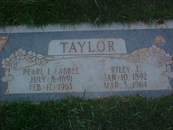 Pearl Elizabeth <I>Cabble</I> Taylor 