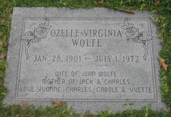 Ozelle Virginia <I>O'Neil</I> Wolfe 