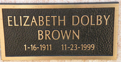 Elizabeth <I>Dolby</I> Brown 