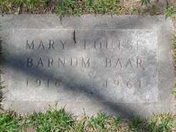 Mary Louise <I>Barnum</I> Baar 