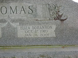Eliza <I>Bohannon</I> Thomas 