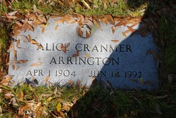 Alice A <I>Cranmer</I> Arrington 