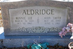 Minnie Lee <I>Lewis</I> Aldridge 