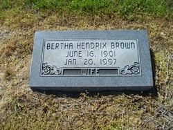 Bertha May <I>Hendrix</I> Brown 