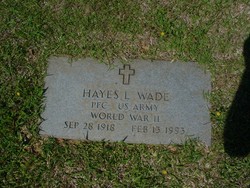 PFC Hayes Lamar Wade 