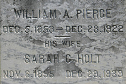 Sarah Catherine <I>Holt</I> Pierce 