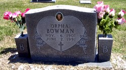 Orpha Ann <I>Gooch</I> Bowman 