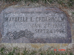 Mabel Evelyn “Mae Belle” <I>Hegman</I> Cedarholm 