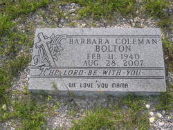 Barbara <I>Coleman</I> Bolton 