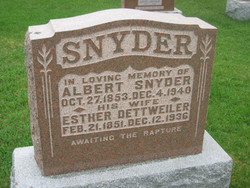 Esther <I>Dettweiler</I> Snyder 