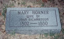Mary “Polly” <I>Horner</I> Richardson 