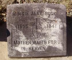 Minnie Jane <I>Davis</I> Buck 