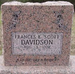 Frances E. <I>Scott</I> Davidson 
