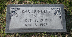 Irma <I>Hundley</I> Ball 