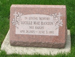 Lucille Mae <I>Haight</I> Hanson 