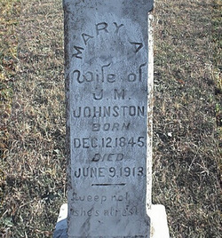 Mary Ann <I>Evetts</I> Johnston 