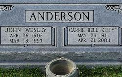 Carrie Bell “Kitty” <I>Atchison</I> Anderson 