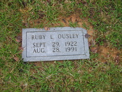 Ruby Lucille <I>Shumate</I> Ousley 