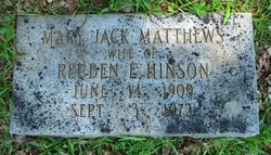 Mary Jack <I>Matthews</I> Hinson 
