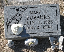 Mary Irene <I>Peebles</I> Eubanks 