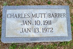 Charles W “Mutt” Barber 