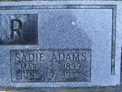 Sadie <I>Adams</I> Baker 