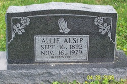Allie <I>Taylor</I> Alsip 