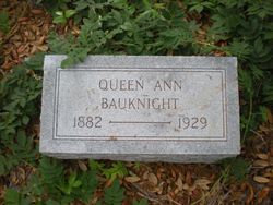 Queen Ann Elizabeth <I>Johnson</I> Bauknight 