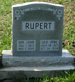 Lily Jane <I>Chilcote</I> Rupert 