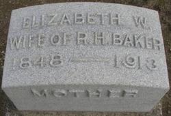 Elizabeth W. <I>Whisler</I> Baker 
