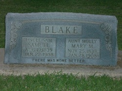 Mary Margaret “Molly” <I>Black</I> Blake 