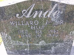 Willard J “Billy” Ande Jr.