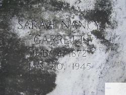 Sarah Nancy <I>Mixon</I> Garrett 