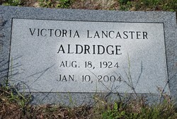 Victoria Vashti <I>Lancaster</I> Aldridge 