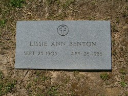 Melissa Ann “Lissie” <I>Hardee</I> Benton 