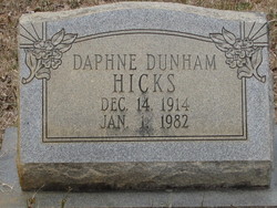 Daphne <I>Dunham</I> Hicks 