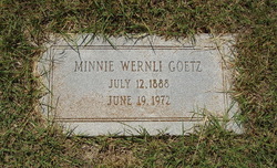 Minnie <I>Wernli</I> Goetz 