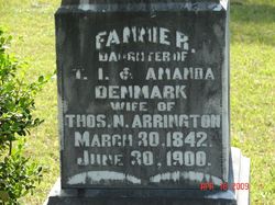 Frances R. “Fannie” <I>Denmark</I> Arrington 