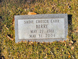 Sadie <I>creech</I> Carr 