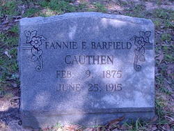 Fannie Elizabeth <I>Barfield</I> Cauthen 