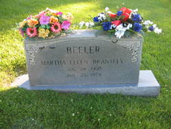 Martha Ellen <I>Brantley</I> Beeler 